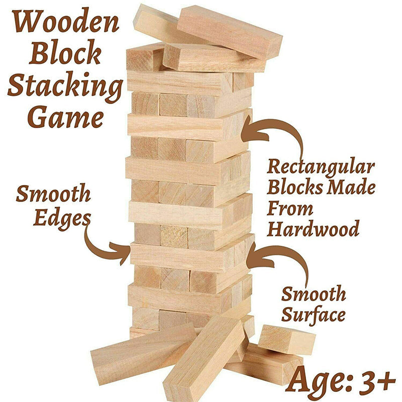 Childrens Toy Towering Hardwood Blocks Jenga Classic Game for kids Families