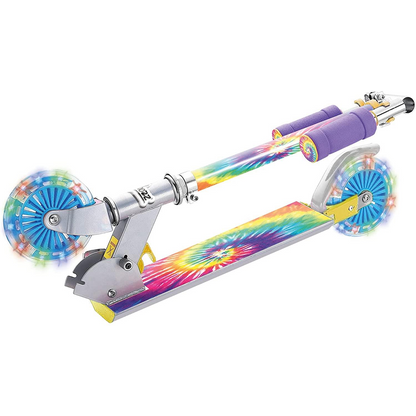 Ozbozz TIE DYE Scooter with Flashing Wheels, Rainbow  SV20890