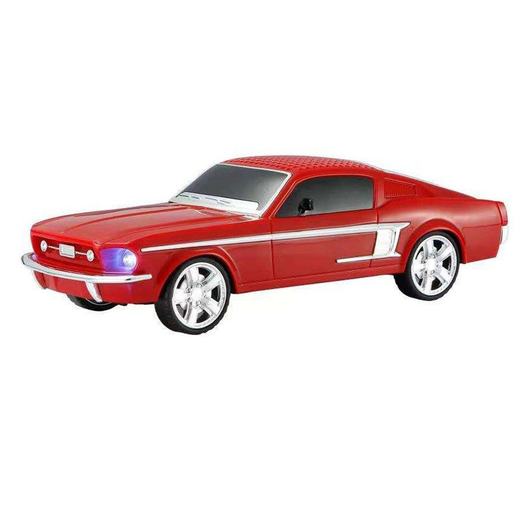 WSTER Wireless Bluetooth Car Speaker with TF/USB/FM RED