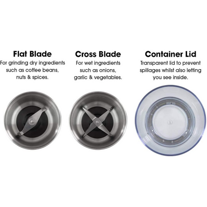 Quest Compact Stainless Steel Electric Grinder 34170