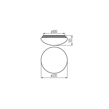 Corso Ceiling Mounted LED Light Fitting With Microwave Motion Sensor