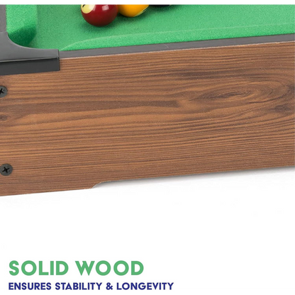Power Play Kids Pool Billiard Snooker Indoor Table Top Game - 20"