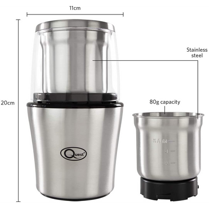 Quest Compact Stainless Steel Electric Grinder 34170