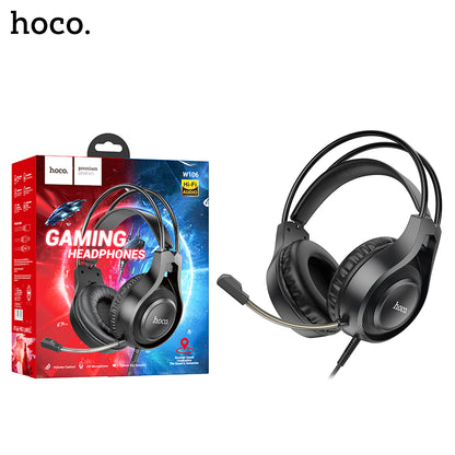 HOCO W106 Tiger Gaming Wired Headset – Black